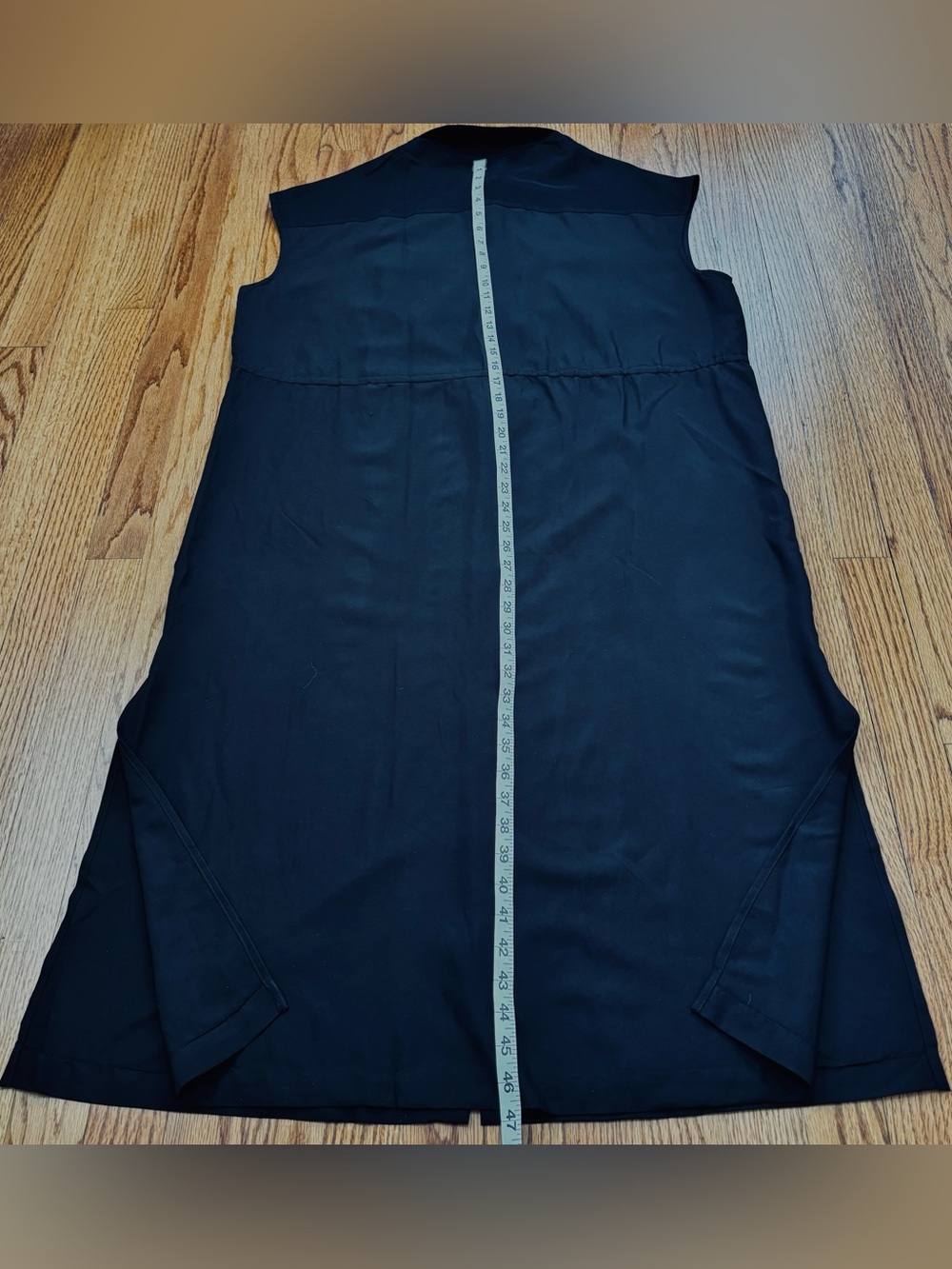 Old Navy Black Short Sleeve Waist Defined Utility Button Up Midi Shirt Dress L - Picture 15 of 16